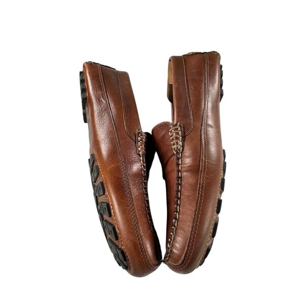 G.H. BASS Mens Size 11.5 D Brown Leather Slip on Penny Loafer Driving Shoes - Picture 5 of 9